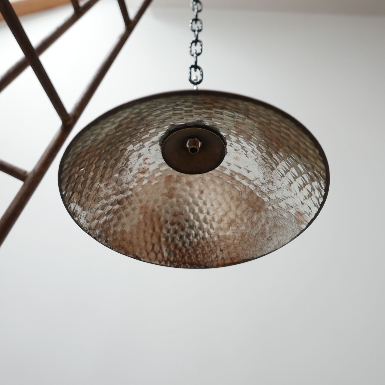 Antique english mercury glass pendant light