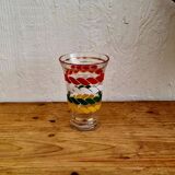 Multicolored glass vase from the 50s