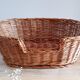 Wicker cat or dog basket
