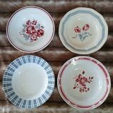 16 mismatched antique deep plates