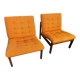 Pair of teak armchairs