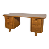 Art Deco Oak Freestanding Desk by Gunnar Ericsson for Facit AB Buromöbel