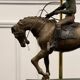 Classic English Bronze Horseman Table Lamp
