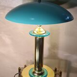 turquoise chrome gold lamp 1980, very beautiful 43x32 good general condition and normal wear