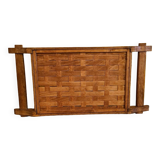 Oak Tray With Woven Top From The 1960s