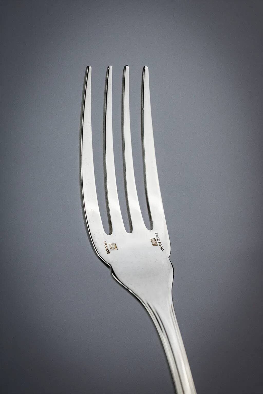 12x2 fish cutlery Christofle America silver-plated, design by Luc Lanel