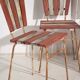 4 chaises de jardin rouges, c.1920