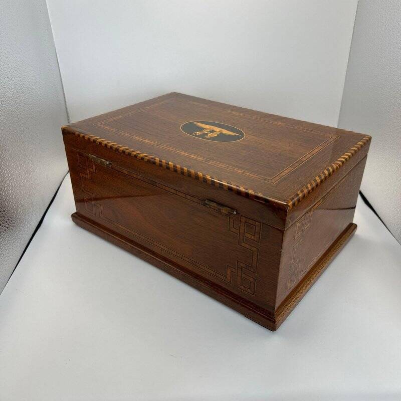 Biedermeier Box in Walnut on Oak, South Germany, 1850