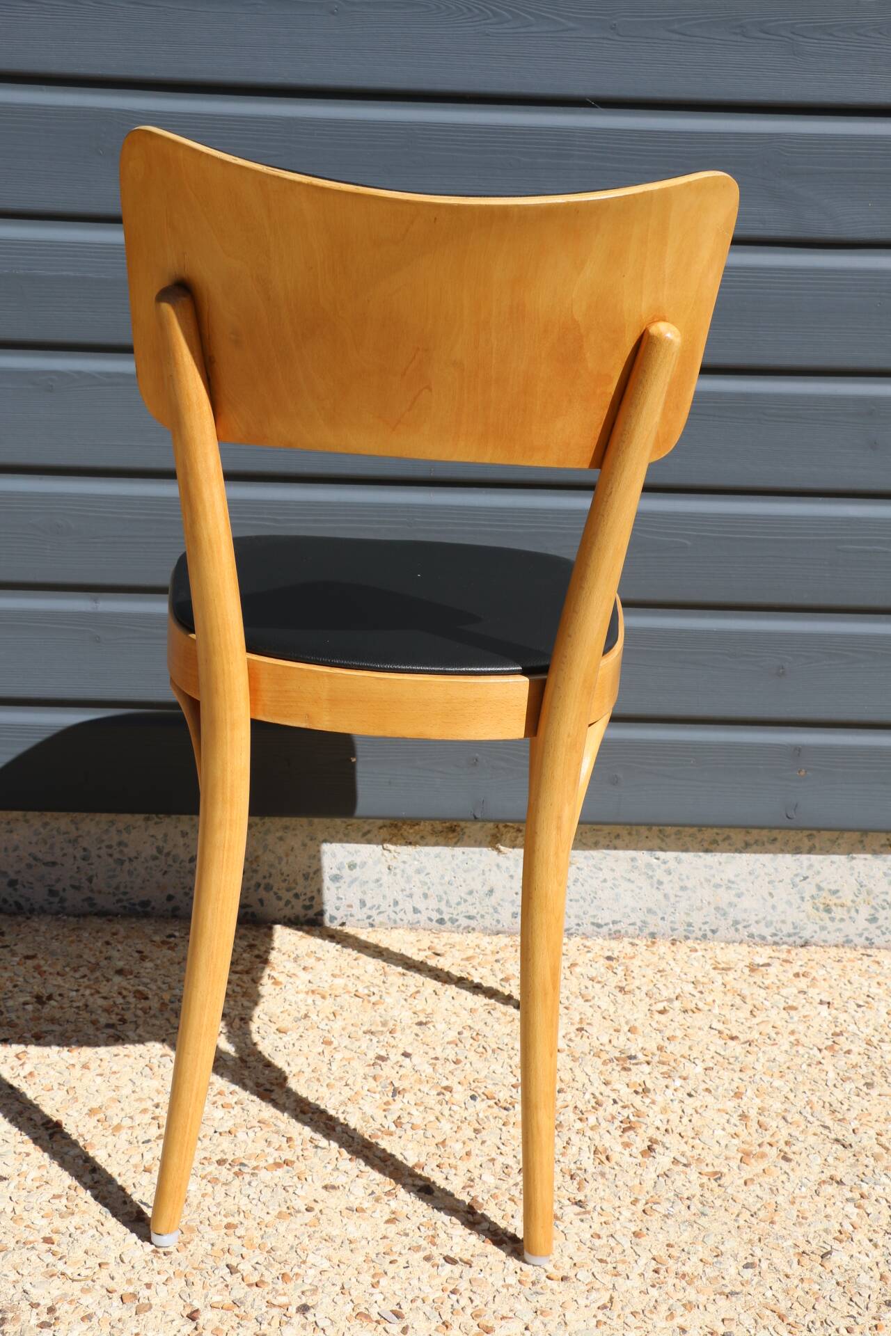 6 chaises baumann n°17 dos large skaï noir