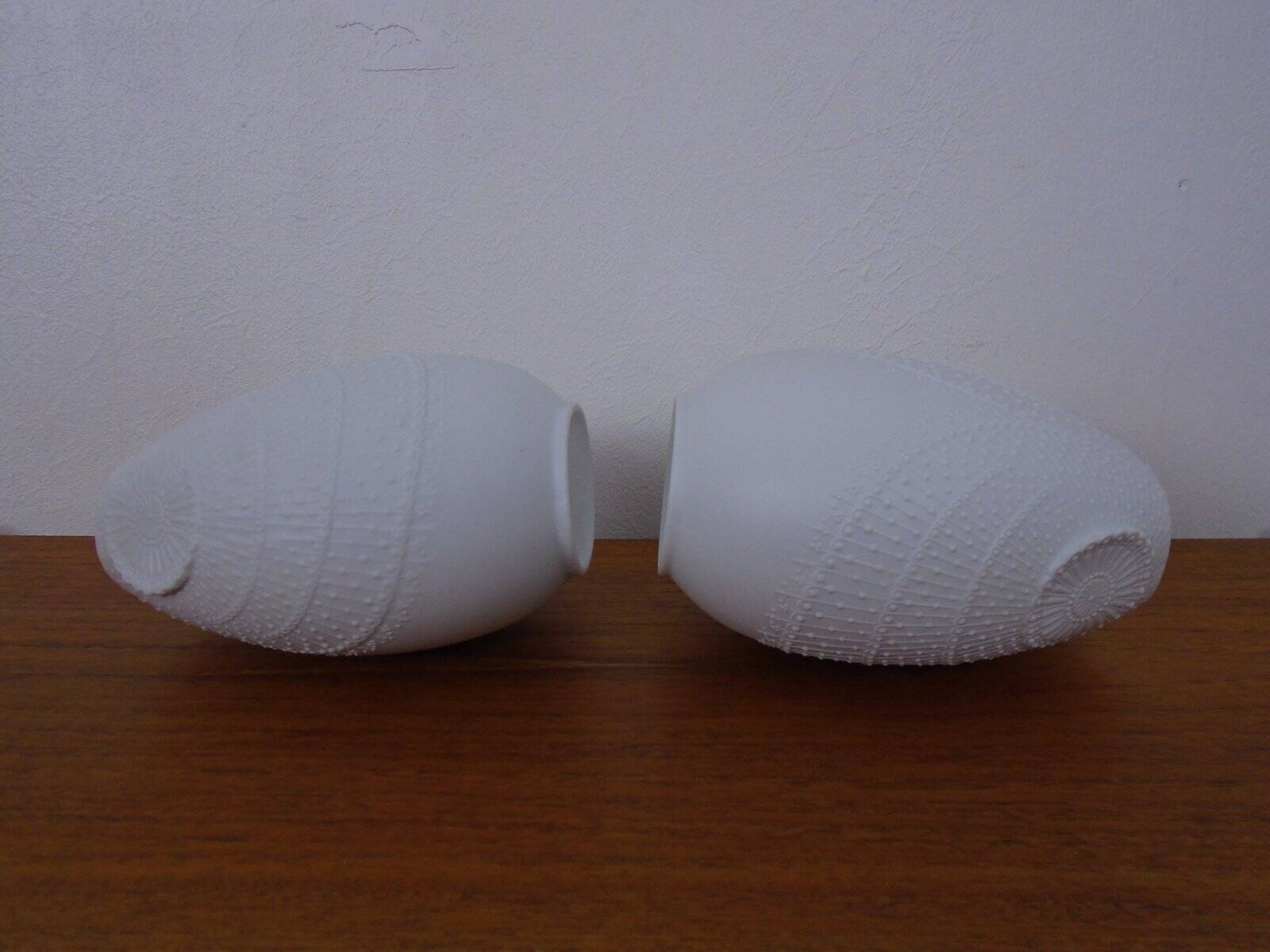 Mid-Century Op Art Vases by M. Frey for Kaiser, Germany, 1960s, Set of 2