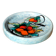 Wall plate - Yves Clément - Ceramic Enamel - Hand-painted flowers