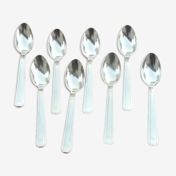 Set of 8 small art deco spoons