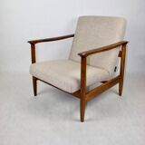 Beige Boucle GFM-142 Armchair attributed to Edmund Homa, 1970s