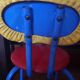 Colorful metallic children's chair - 1970s/1980s
