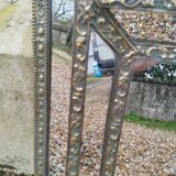 Antique mirror with copper moulding.