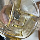 Lamp walking/suspension lamp large globe vintage molded glassware Murano smoked yellow