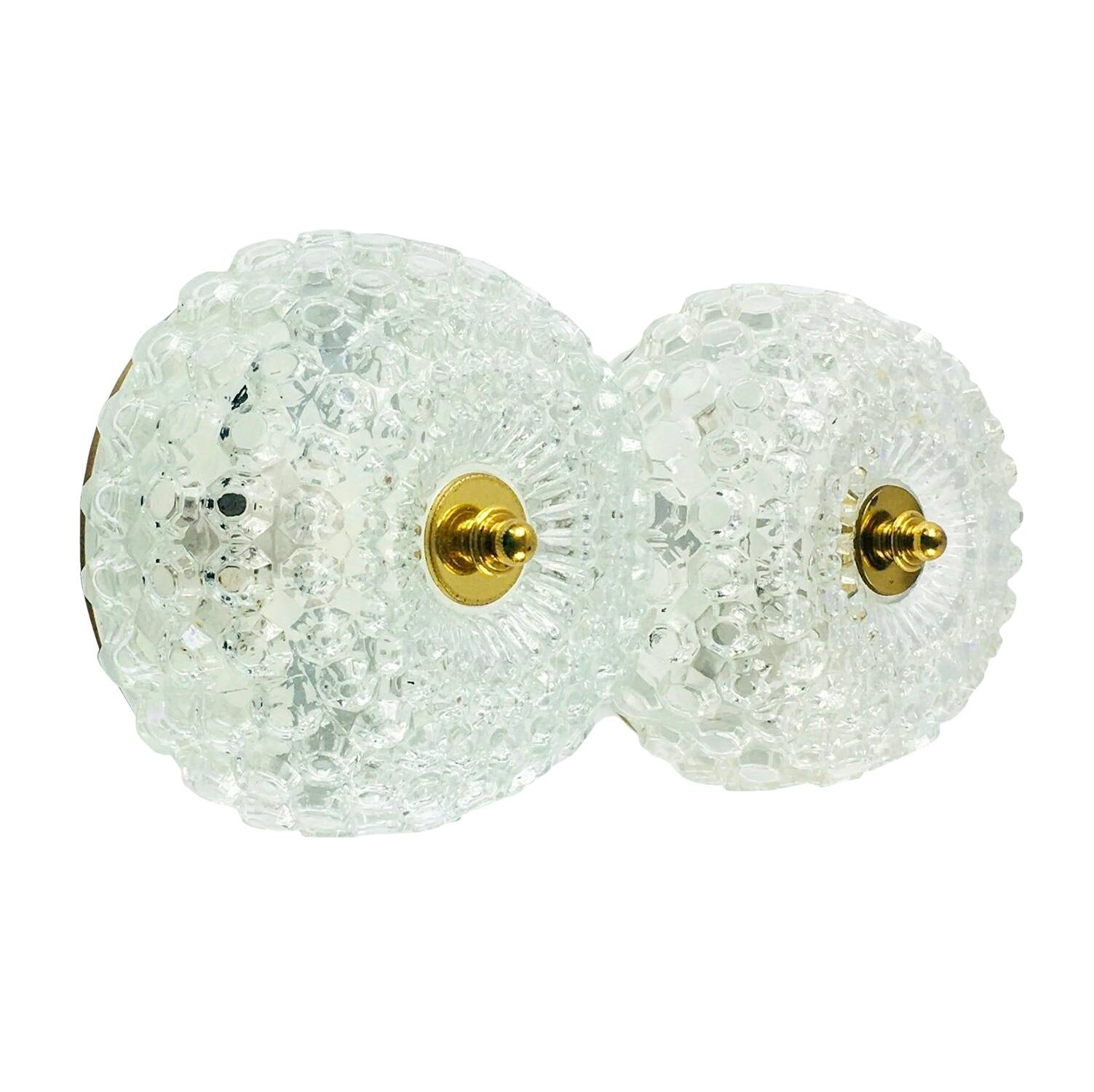 Pair of Mid-Century Bubble Glass Wall Lights or Flush Mounts for Limburg, Germany, 1960s