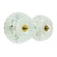 Pair of Mid-Century Bubble Glass Wall Lights or Flush Mounts for Limburg, Germany, 1960s