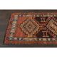 1970s Vintage Turkish Handmade Wool & Cotton Orange Runner Rug 80x356