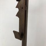 Brutalist wrought iron floor lamp, circa 1960