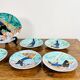 Magnificent set of 5 plates and 1 dish by Cesare Sartori for Sica.