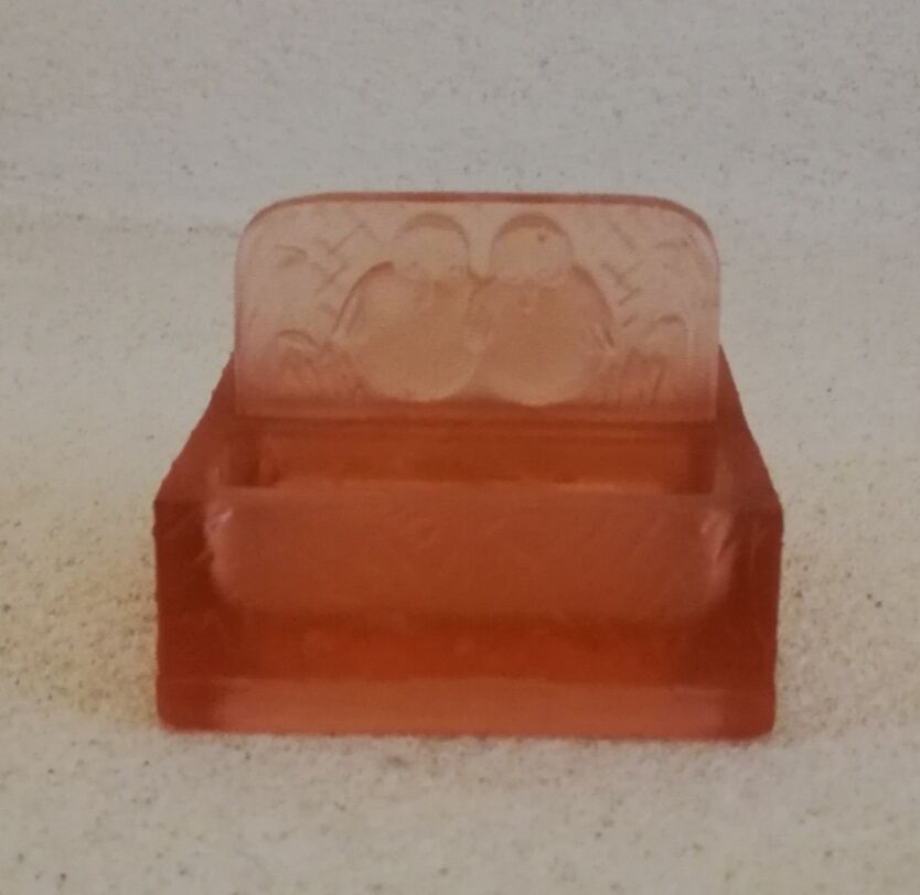 Art Deco pink glass salt shaker