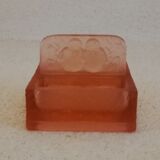 Art Deco pink glass salt shaker