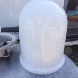 Navy in metal and white opaline lamp