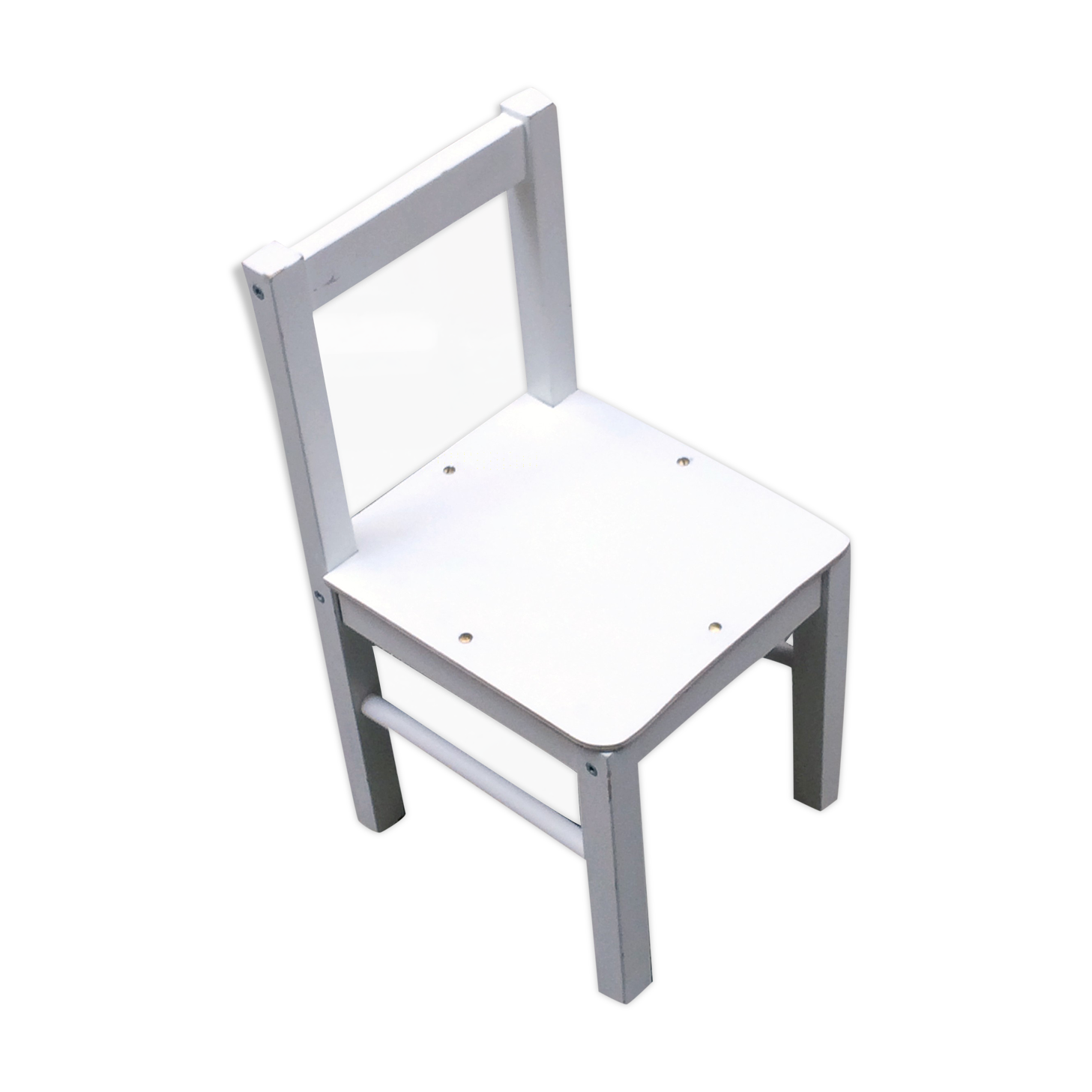 Wooden white chair