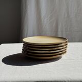 Set of 6 stoneware dessert plates