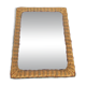 Miroir rectangulaire en rotin : vintage