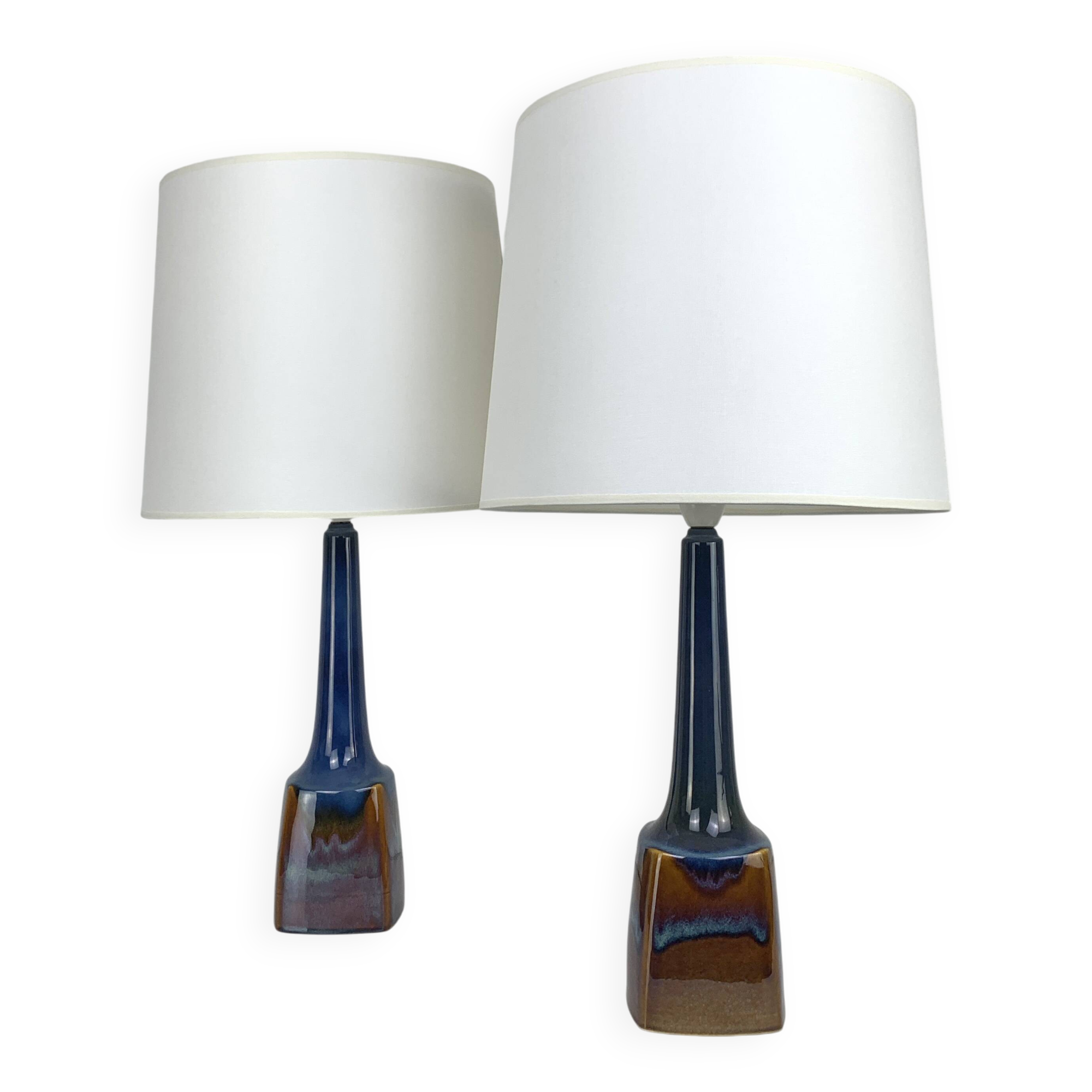 Pair of Scandinavian ceramic table lamps, Søholm Stentøj, Denmark, 1960
