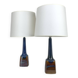 Pair of Scandinavian ceramic table lamps, Søholm Stentøj, Denmark, 1960