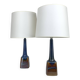 Pair of Scandinavian ceramic table lamps, Søholm Stentøj, Denmark, 1960
