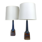 Pair of Scandinavian ceramic table lamps, Søholm Stentøj, Denmark, 1960
