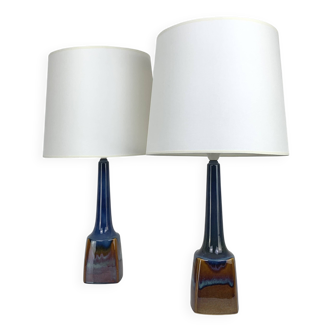 Pair of Scandinavian ceramic table lamps, Søholm Stentøj, Denmark, 1960