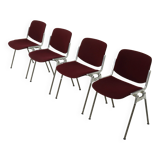 Set of 4 DSC Dining Chairs by Giancarlo Piretti for Castelli 1970s