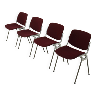 Set of 4 DSC Dining Chairs by Giancarlo Piretti for Castelli 1970s