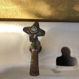 Antique washbasin on ceramic column