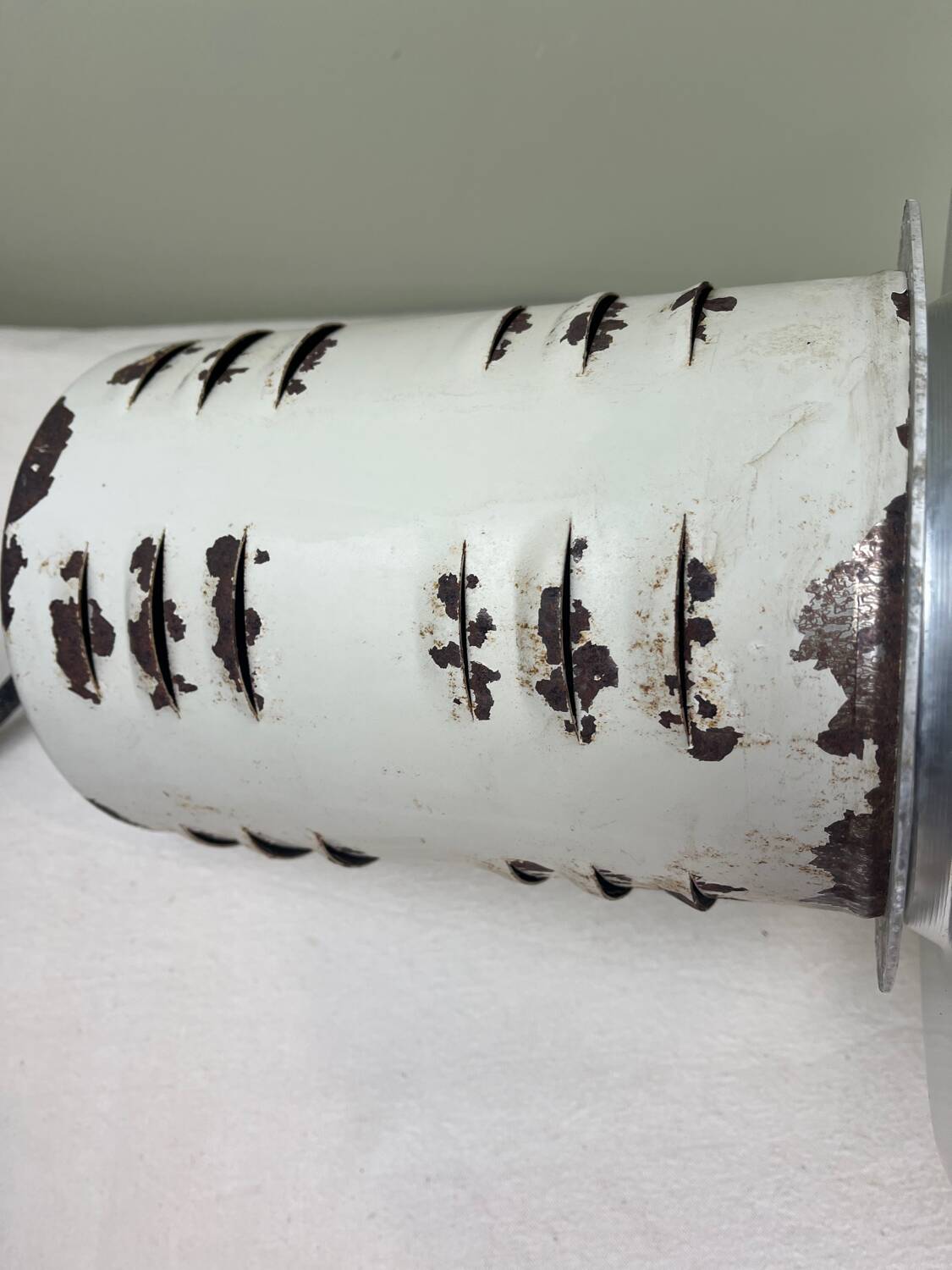 Rare industrial suspension Osram HQL – large aluminium reflector 53