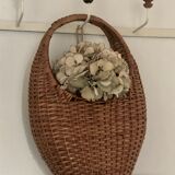 Braided wicker basket