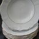 Set of 6 deep porcelain plates. Germany BAVARIA. Gold rim.