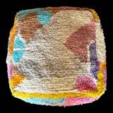 Moroccan wool pouf