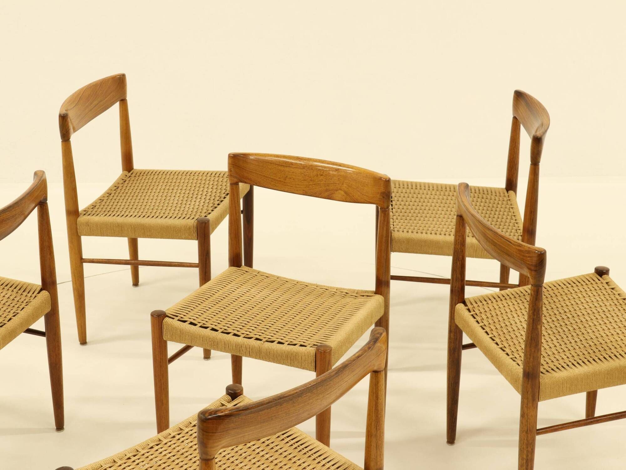 Set of 6 Rosewood Dining Chairs by H.W.Klein for Bramin, Denmark, 1960s