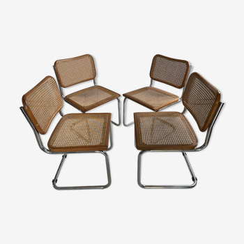 Set of 4 chairs Cesca B32 Marcel Breuer
