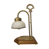 Empire style bedside lamp, wood and brass