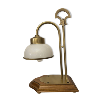 Lampe de chevet style Empire, bois et laiton