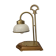 Empire style bedside lamp, wood and brass