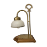 Empire style bedside lamp, wood and brass