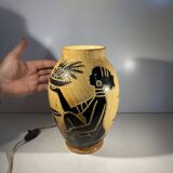 Ceramic tea light lamp, grandjean jourdan for vallauris